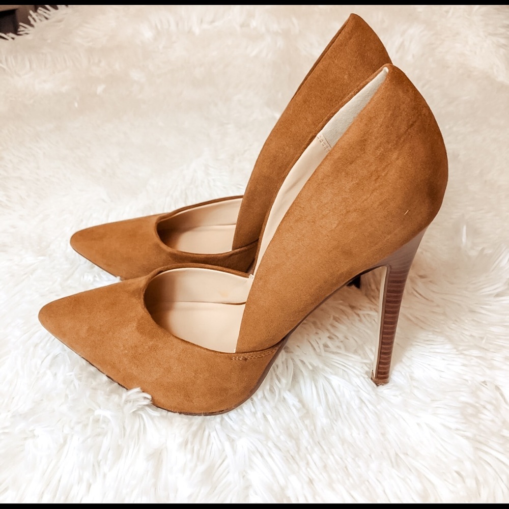 Suede Brown Just Fab Heels